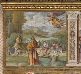 Central Aisle, First North Span, Announcement to Gioacchino, Boccaccio Boccaccino 1514-15