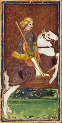 Map of the Tarot game of the Visconti family of Bonifacio Bembo, mid-15th century - Bergamo, Galleria dell