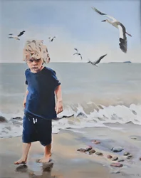 Beach Boy and Gulls