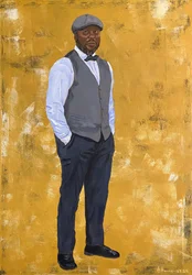 Elegant Man in Gold