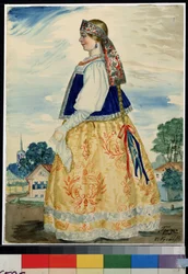 Costume Design for the Play The Storm by A. Ostrovsky