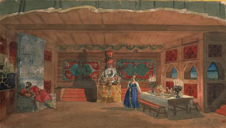 Stage Design for the Opera The Tsar