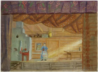 Stage design for the play Virineya by Lidia Seyfullina, 1925