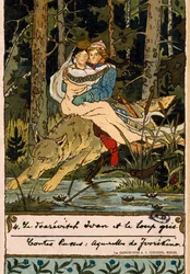 Illustration for The Tale of Tsarevich Ivan, the Firebird and the Grey Wolf