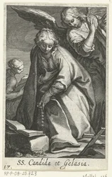 Saints Candida and Gelasia as Hermits with Angel (series: Hermits, Sacra Eremus Ascetriarum)