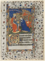 Bifolio from a Book of Hours: Coronation of the Virgin, c. 1415.