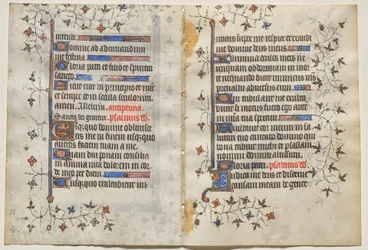 Bifolio from a Book of Hours: Text (verso)