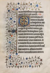 Book of Hours Use of Paris: Decorated Initial