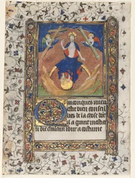 Leaf from a Book of Hours: Christ in Judgment