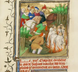 The Knights Templar Burned in the Presence of Philip the Fair and His Courtiers