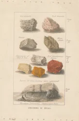 Specimens of Rocks. Proof of an Illustration for Wright