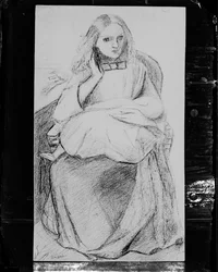 Photographic Reproduction of "Figure Study of Seated Woman with Child"