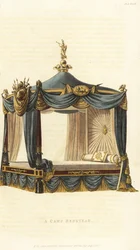 A camp bedstead for a military officer