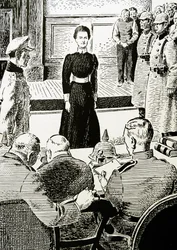 Edith Cavell faced her German accusers with dignity and courage