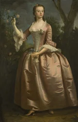 Portrait of a Lady in a Pink Dress