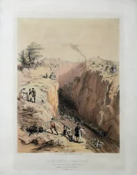 Rock cutting at Bishopton on the Glasgow