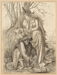 Vanitas Allegory: Death and a young woman