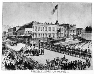 The Execution of Hetherington and Brace, Fort Vigilance, Sacramento, California