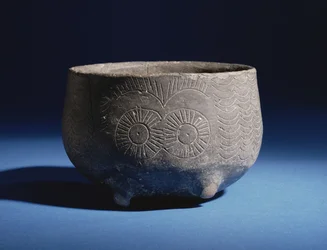 Bowl, with incised decoration depicting stags, from Los Millares, Spain, Copper Age, c.2000 BC