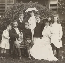 President Theodore Roosevelt, his wife Edith and family