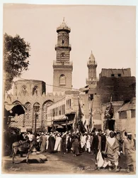 Party in the streets of Cairo - photograph by the Zangaki brothers, late 19th century
