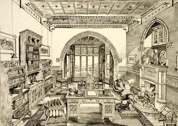 Interior View of a Library