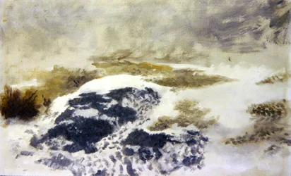 A Snowy Landscape: A Study