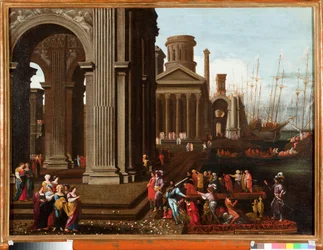 The Boarding of Saint Ursula, Breton Christian Princess for Pilgrimage with St Cyriac of Rome