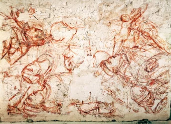 Sinopia of a heap of corpses, Trionfo della Morte