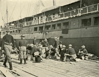 13th Infantry at Breakfast, Spanish-American War, 11 June 1898, 1899