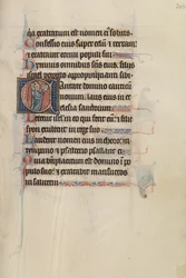 Initial C: Three Clerics Singing From a Book