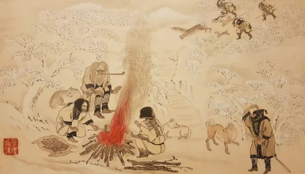 Sika Deer Hunting. From the series The Ainu, Second Half of the 19th century