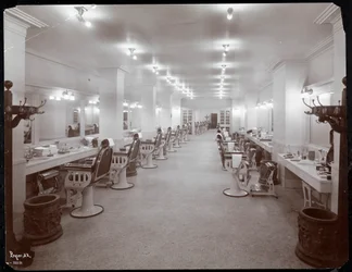 Barbershop at the Hotel Knickerbocker, 1906