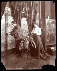 James K. Hackett and Wife (Mary Mannering) at Home
