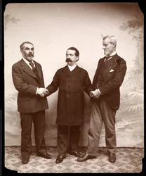 Labour leaders Samuel Gompers, John Burns and Holmes, 1893-4