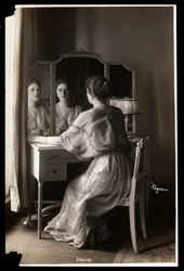 Portrait of Jobyna Howland Sitting at Her Dressing Table