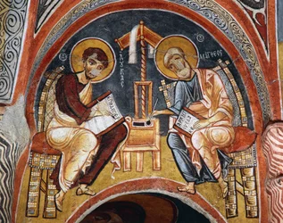 Evangelists Mark and John Writing Gospels