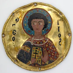 Medallion with Saint George from an Icon Frame, c.1100