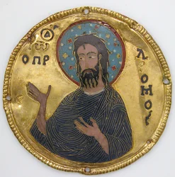 Medallion with Saint John the Baptist from an Icon Frame