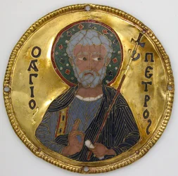 Medallion with Saint Peter from an Icon Frame, c.1100