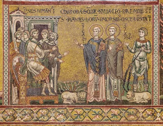 St Cassius and St Casto before the Emperor