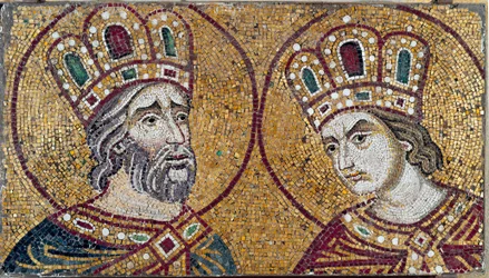 The Roman Emperor Constantine I, with Saint Helene, his mother (detail)