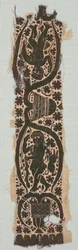 Rare Silk Tunic Fragment with Ornamental Sleeve Band, 400s-500s