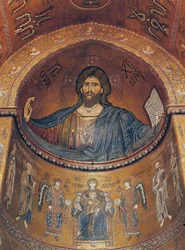 Christ Pantocrator and the Madonna Enthroned with Angels and Apostles, from the Central Apse