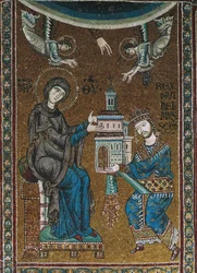 King William II of Sicily offers the Church of Monreale to the Virgin