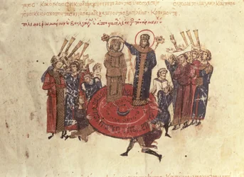 Emperor Michael I Rangabes Crowned by Nicephorus in 811