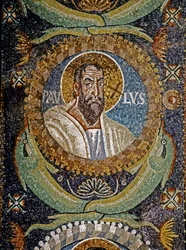 Paulus: Byzantine Mosaic, 6th century