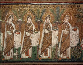 Procession of virgins (detail)