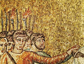 Roman Soldiers with Torches (Detail of "Jesus Arrested by Roman Soldiers")