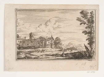 Villa with Double Staircase Seen from the Garden